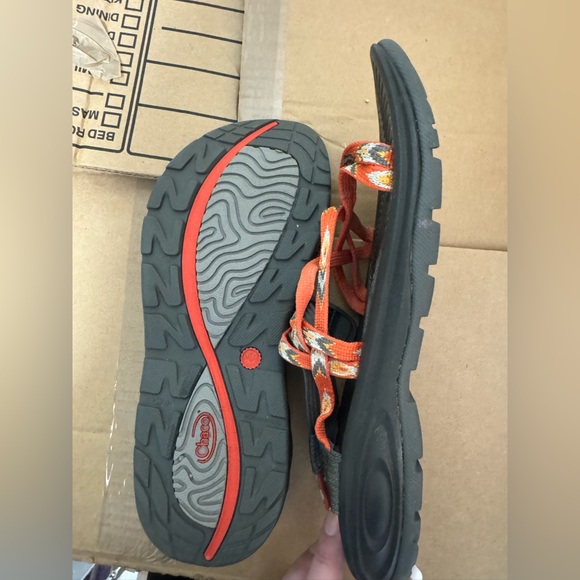 Chaco Women's Sandals with Orange and Black Straps - Picture 2 of 4